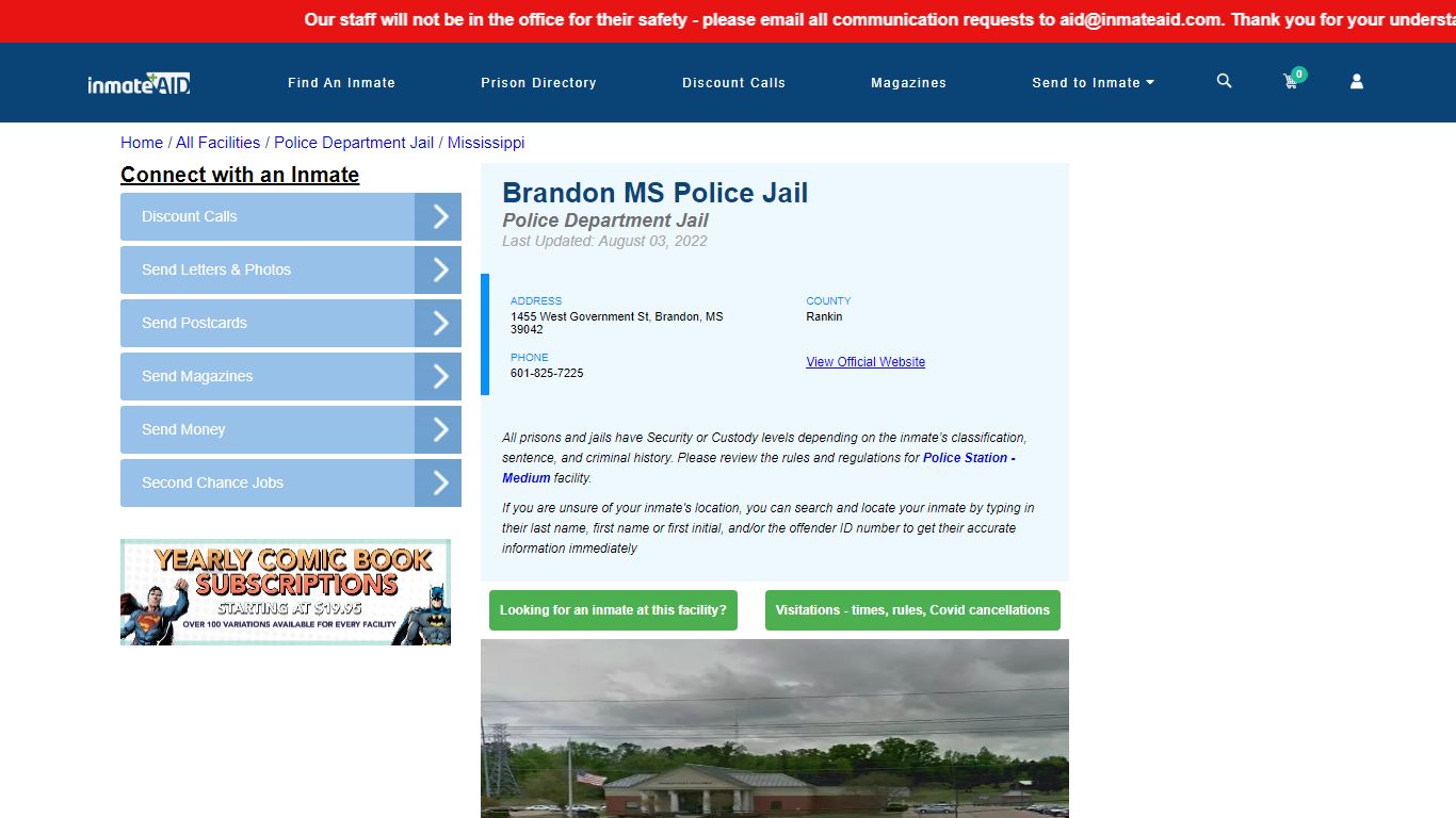 Brandon MS Police Jail & Inmate Search - Brandon, MS